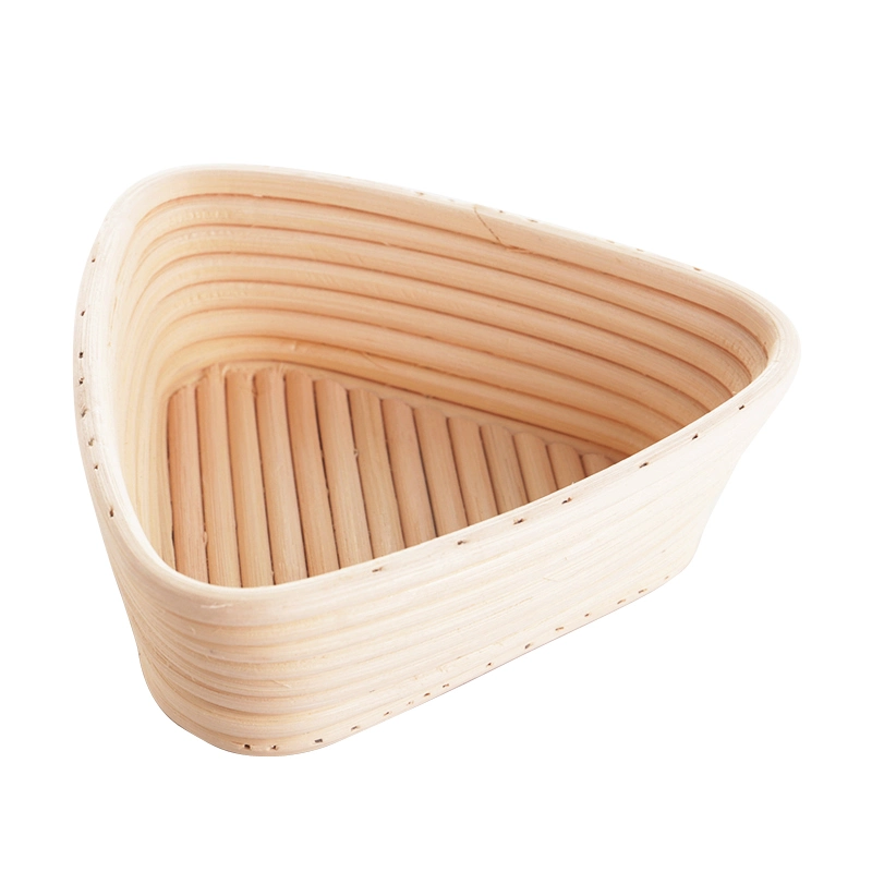 Factory Wholesale Triangular Shape Natural Rattan Banneton Bread Proofing Basket