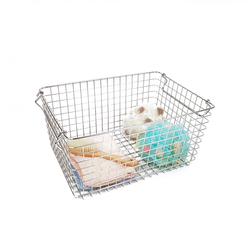 Stainless Steel Kitchen Wire Mesh Organizer Stackable Fruit Storage Basket with Handle