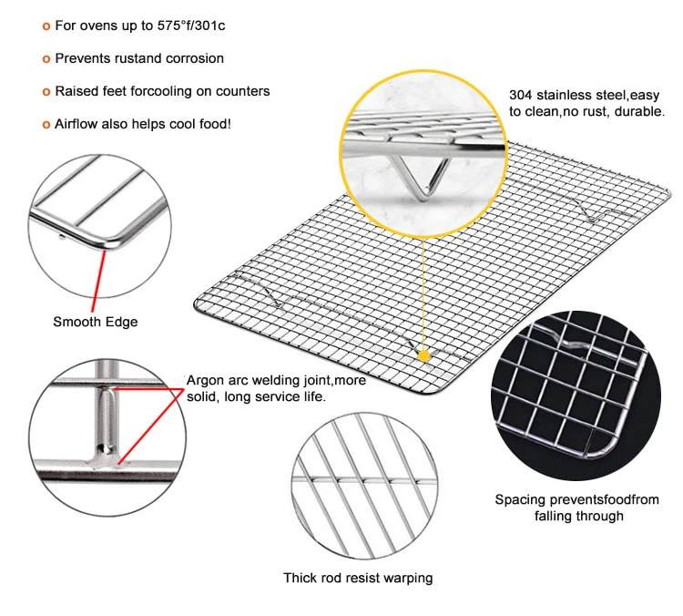 Industrial Round Stainless Steel Baking Cake Bakery Cooling Rack for Cooling Meat