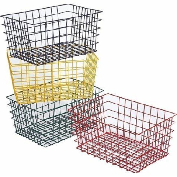 3 Tier Metal Wire Black Stackable Storage /Shopping/Food/Flower/ Fruit Basket