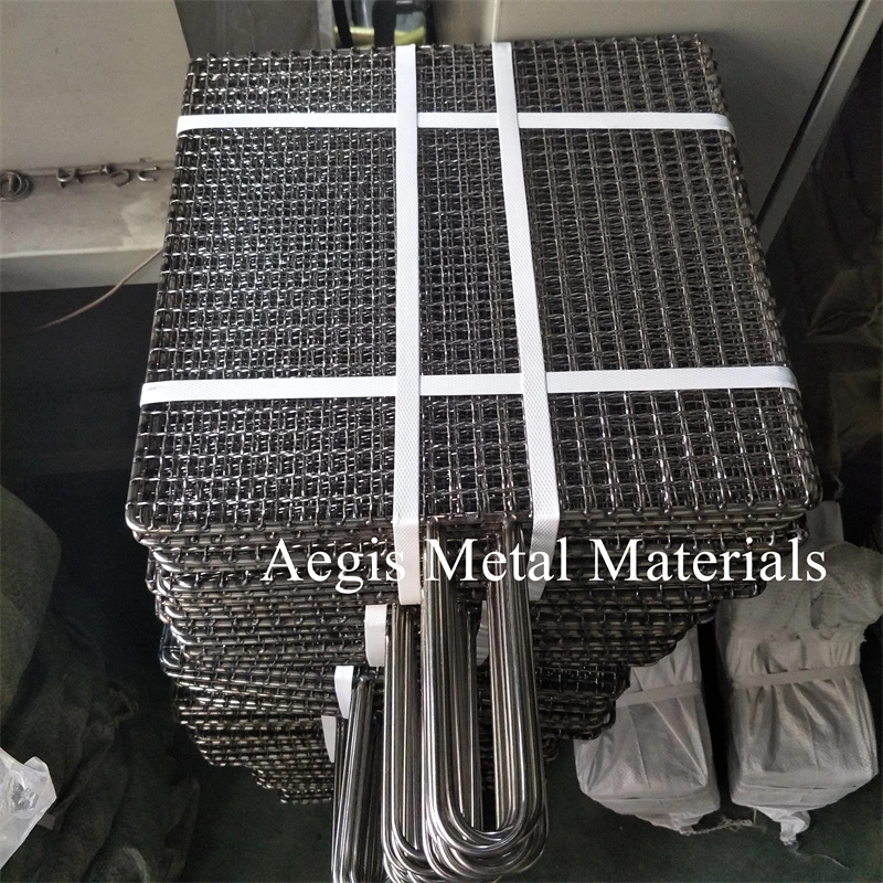 Food Grade 304 Stainless Steel Crimped Square Barbecue Wire Mesh